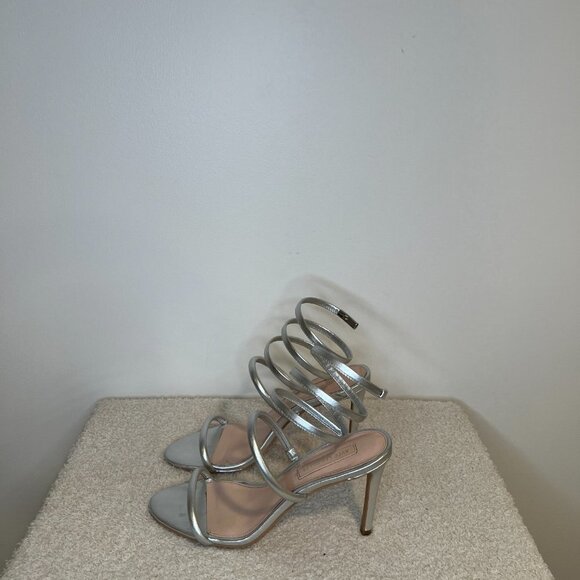 Avec Les Filles | Joia Heeled Sandal | Silver - Picture 4 of 7